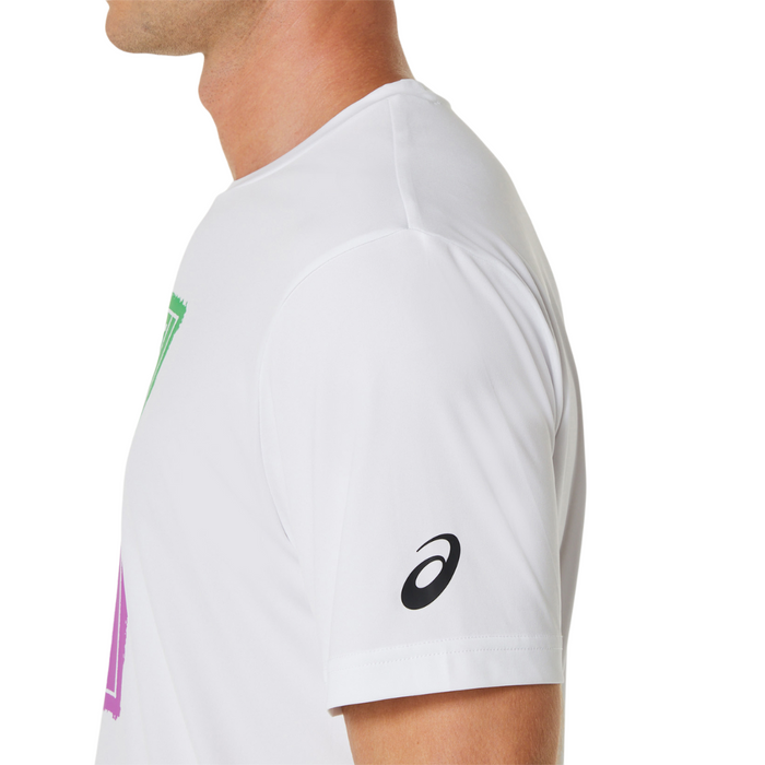 Asics Court GS Graphic Men Tennis Tee - Brilliant White