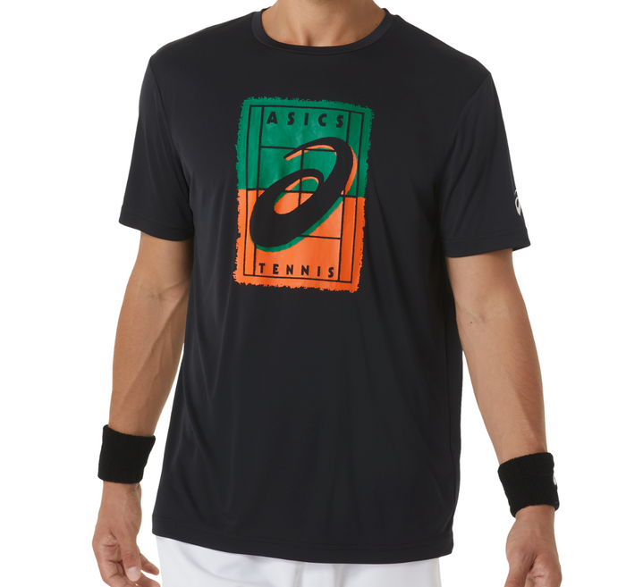 Asics Court GS Graphic Men Tennis Tee - Performance Black