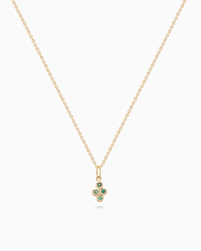 Cross Stone Pendant | Yellow Gold