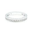 Cubic Zirconia Half Eternity Band Size 5 in Sterling Silver