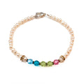 Cultured White Mini Baroque Freshwater Pearl Birthstone Bracelet 8.3 Inches
