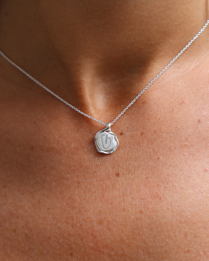Custom Engraved Wave Pendant | Silver