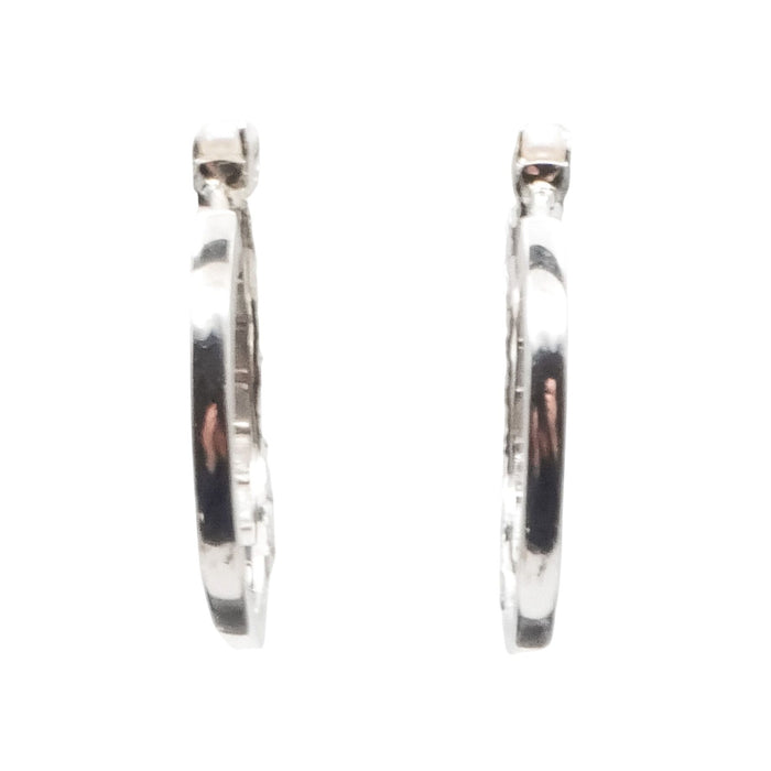 D’Joy Freshwater Pearl Sterling Silver Hoop Earrings 1.25 Inches