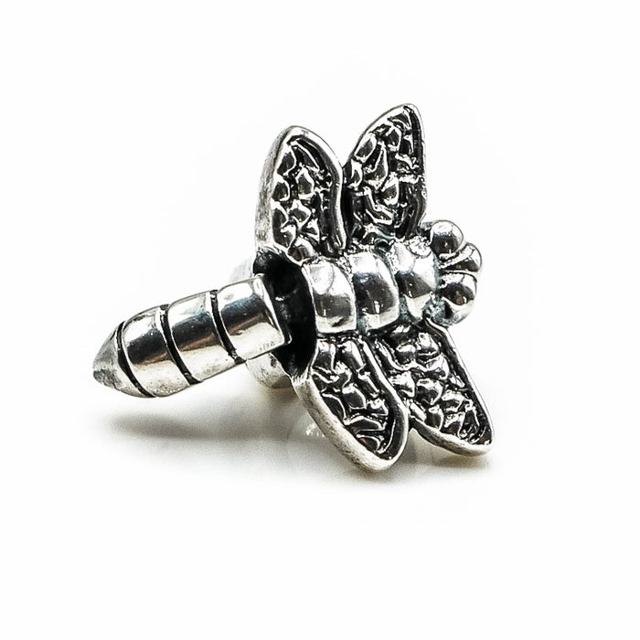 Vintage Designer Dragonfly Sterling Silver Charm With Moving Tail
