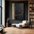 Duo of Gold Leaf large Wabi Sabi texture abstract wall art by Hues Art Lab