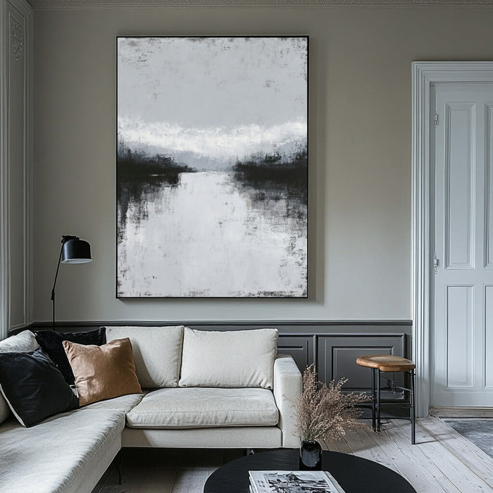 Endless Lake large abstract landscape artwork for modern home decor