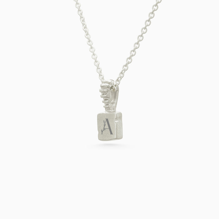 Engraved Slate Pendant | Silver