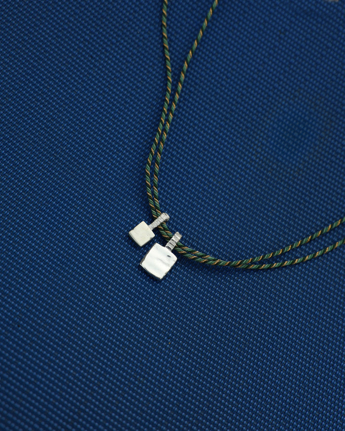Engraved Slate Pendant | Silver