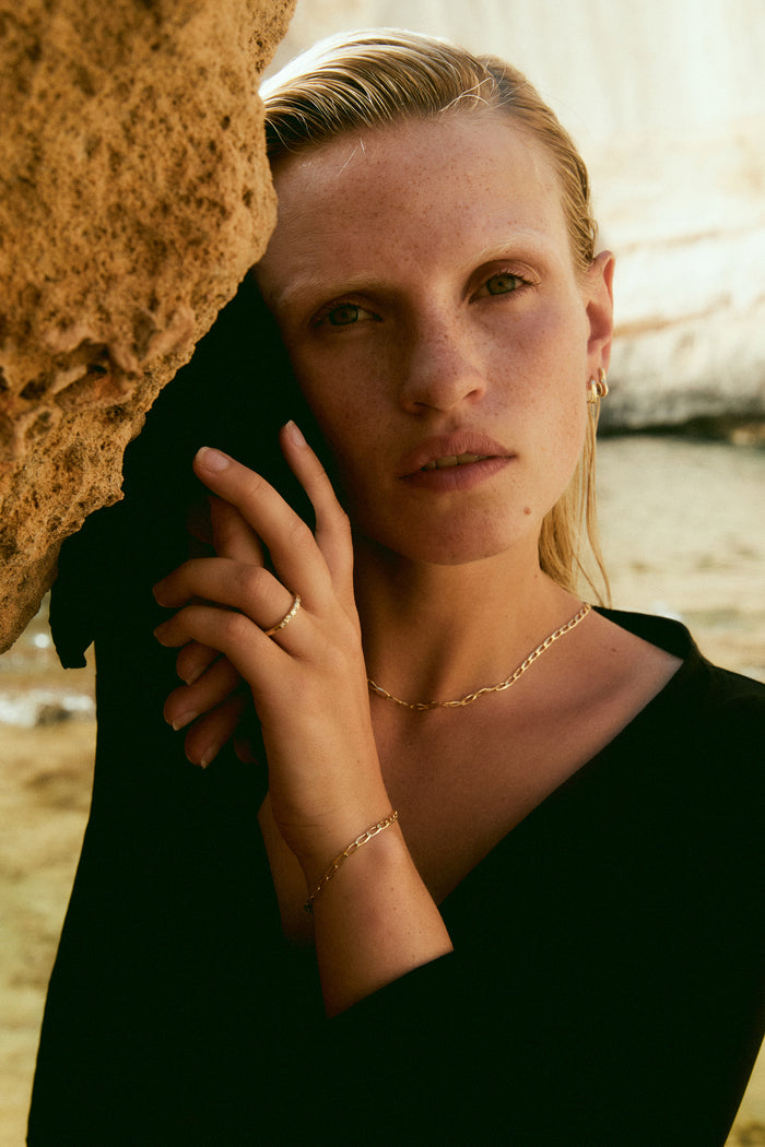 Fine Ribbon Link Bracelet | Yellow Gold - Available Now