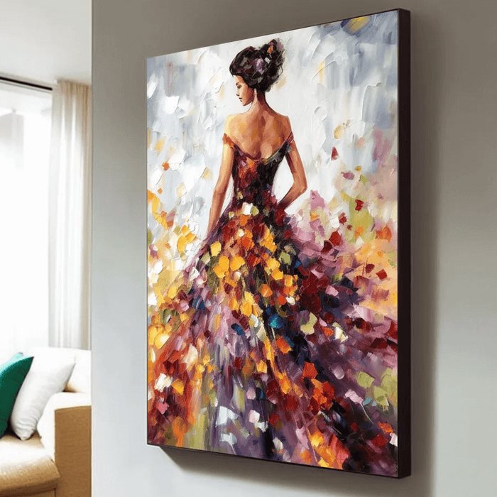 Floral Dance Dress gallery view of abstract female figure canvas art