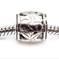 Floral Design Sterling Silver Charm Bead