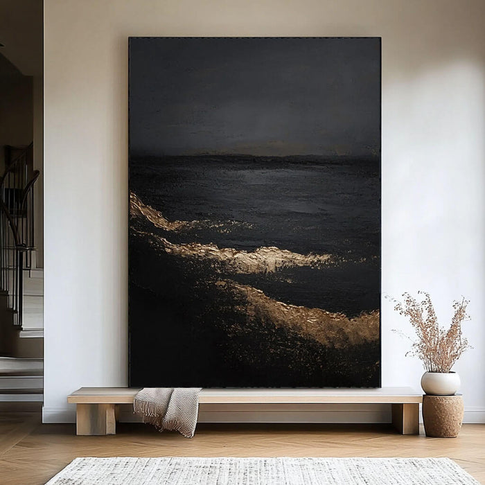 Flow modern neutral painting with soft layered movement