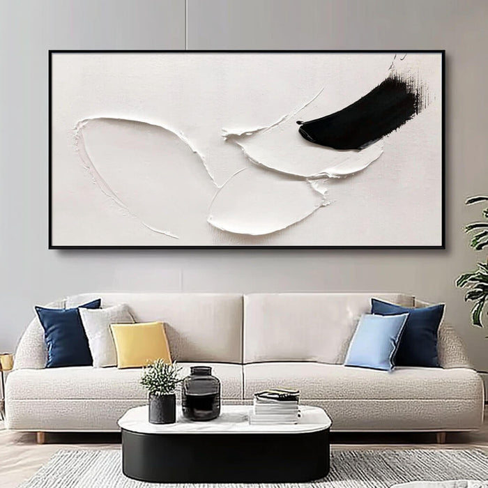 Textured Abstract Minimalist Panoramic Wall Art - Following - Hues Art Lab