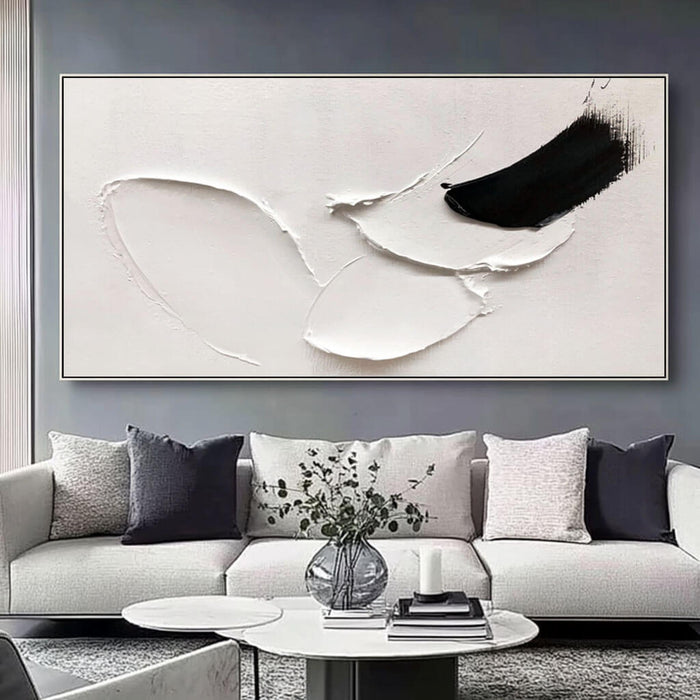 Textured Abstract Minimalist Panoramic Wall Art - Following - Hues Art Lab