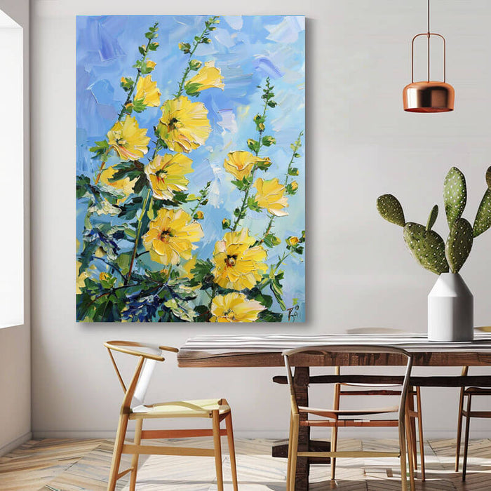 Abstract Canvas Art - Garden In Bloom - Hues Art Lab