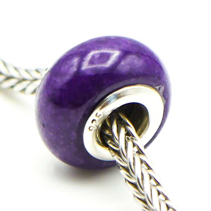 GEMS ON VOGUE Purple Quartz Bead With Sterling Silver Core