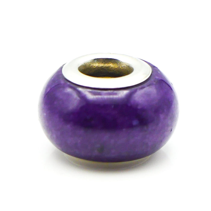 GEMS ON VOGUE Purple Quartz Bead With Sterling Silver Core