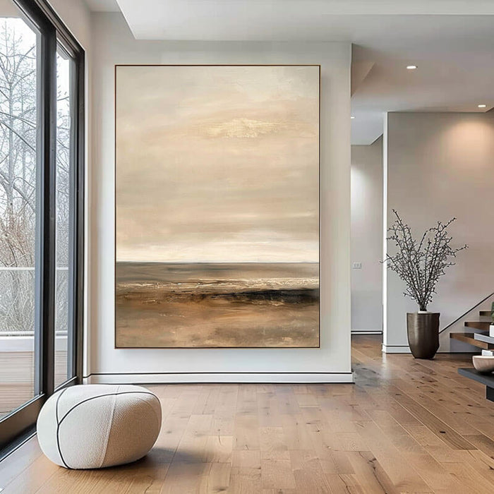 Original Abstract Art Painting - Grey Mist I - Hues Art Lab