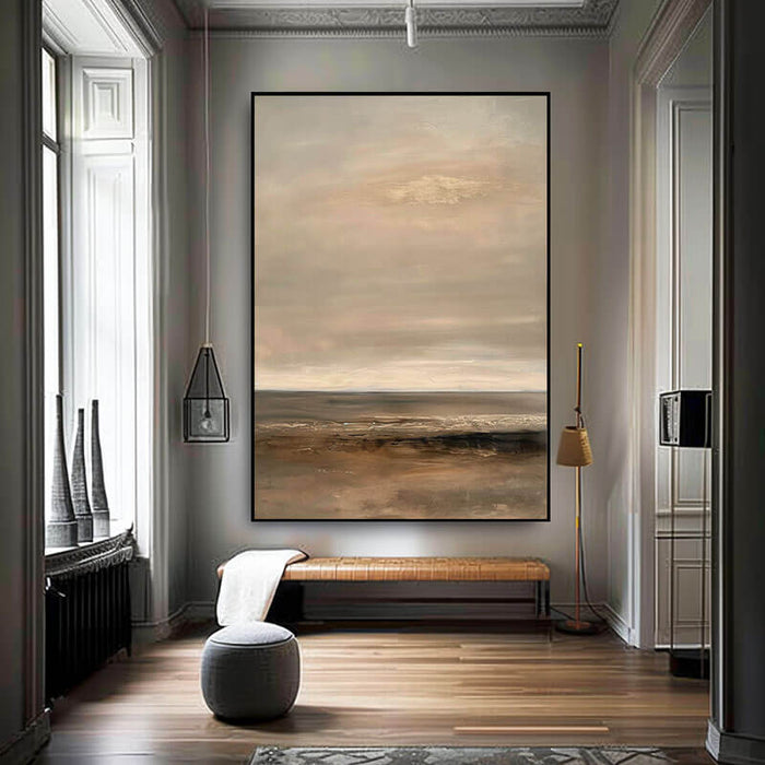 Original Abstract Art Painting - Grey Mist I - Hues Art Lab