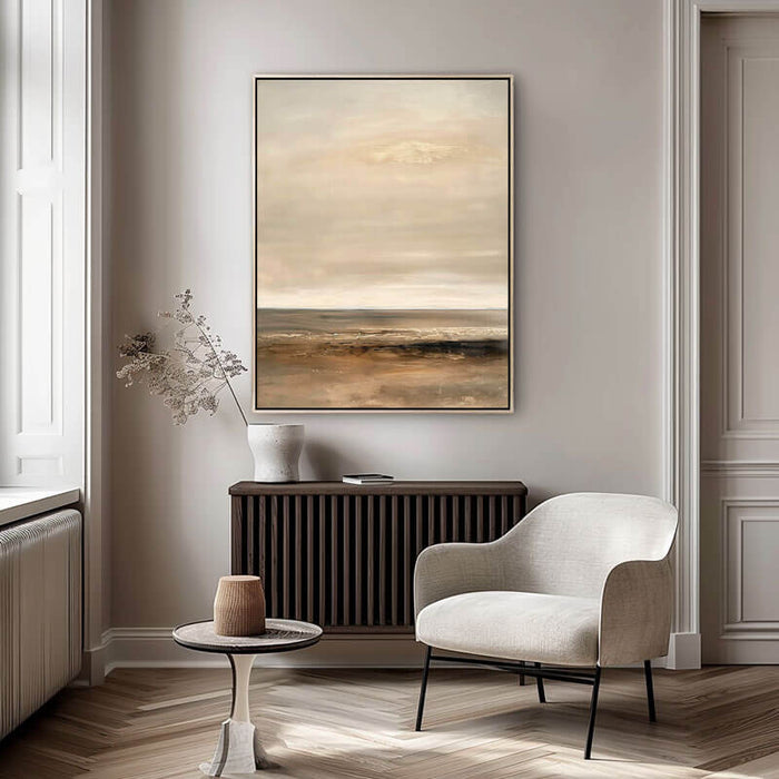 Original Abstract Art Painting - Grey Mist I - Hues Art Lab