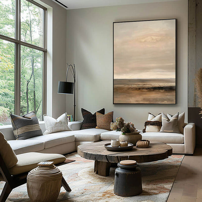 Original Abstract Art Painting - Grey Mist I - Hues Art Lab