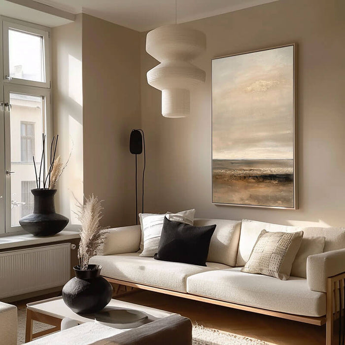 Original Abstract Art Painting - Grey Mist I - Hues Art Lab