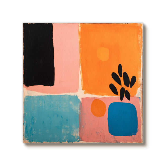 Grids of Light colorful geometric wall art with Matisse inspired blocks