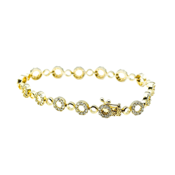 Infinity 7-Inch Tennis Bracelet in Gold Over Sterling Silver With CZ