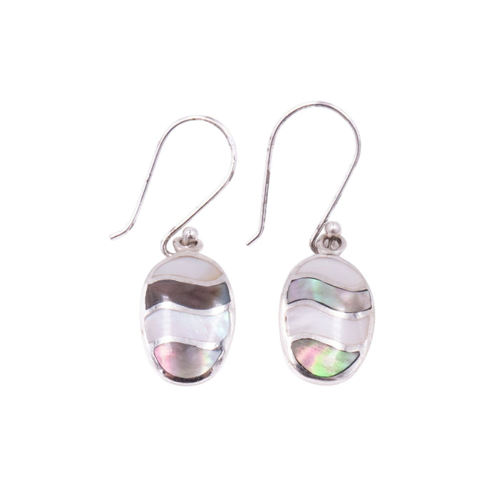 Landing Company Dream Island Duality Mother of Pearl Sterling Drop Earrings