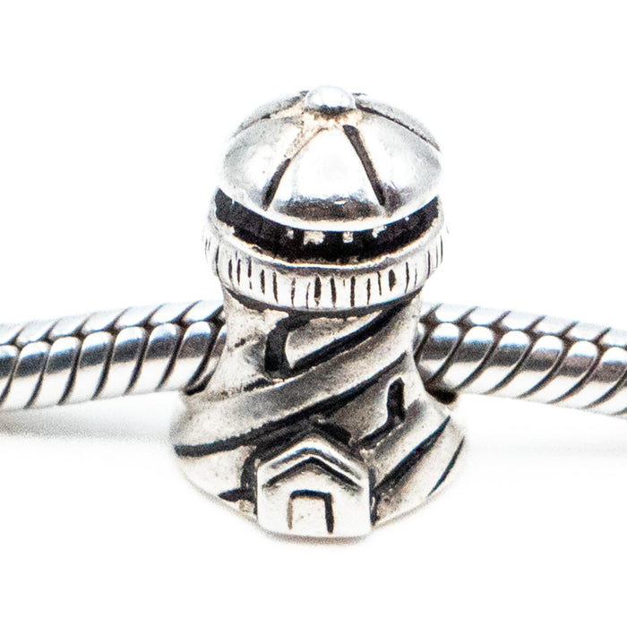 Lighthouse Sterling Silver Charm Bead