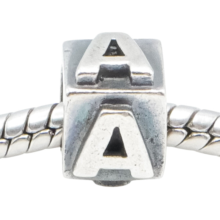 Lovelinks by Aagaard Initial Letter A Sterling Silver Charm Bead