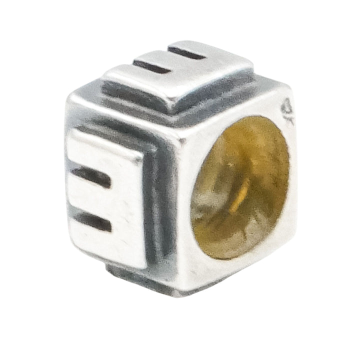 Lovelinks by Aagaard Initial Letter E Sterling Silver Charm Bead
