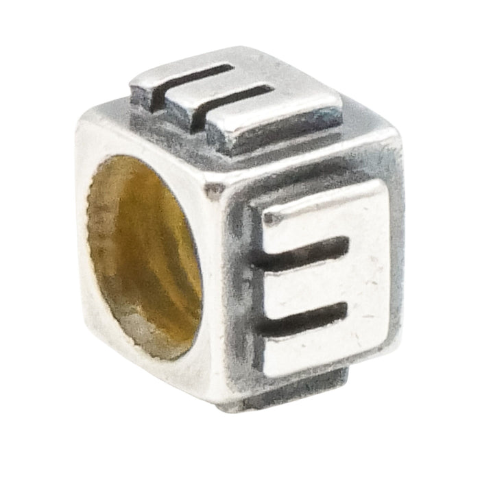 Lovelinks by Aagaard Initial Letter E Sterling Silver Charm Bead