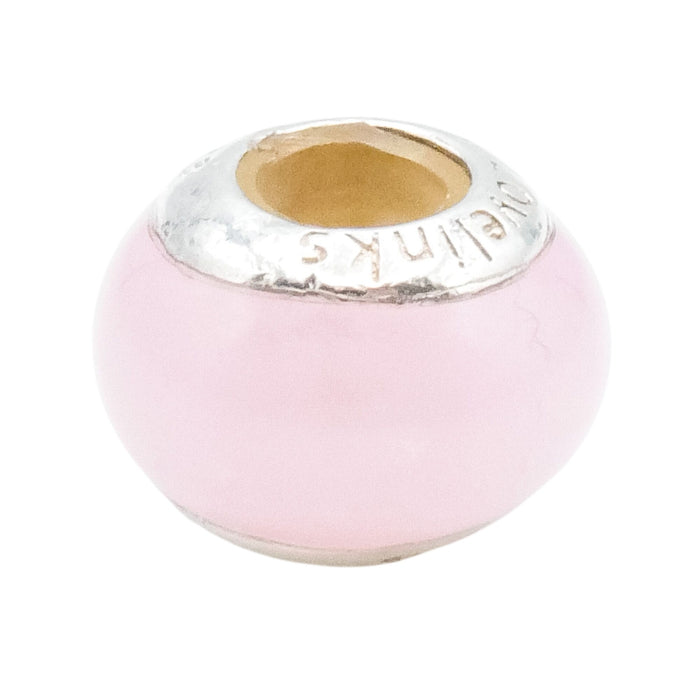 Lovelinks by Aagaard Pink Murano Glass Charm with Sterling Silver Core