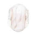 Lovelinks by Aagaard Soft Blush Murano Glass Charm with Sterling Silver Core
