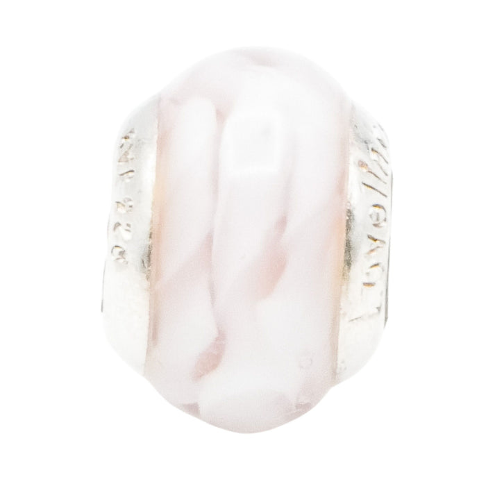 Lovelinks by Aagaard Soft Blush Murano Glass Charm with Sterling Silver Core