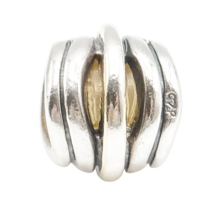 Lovelinks by Aagaard Sterling Silver Ribbed Charm Bead