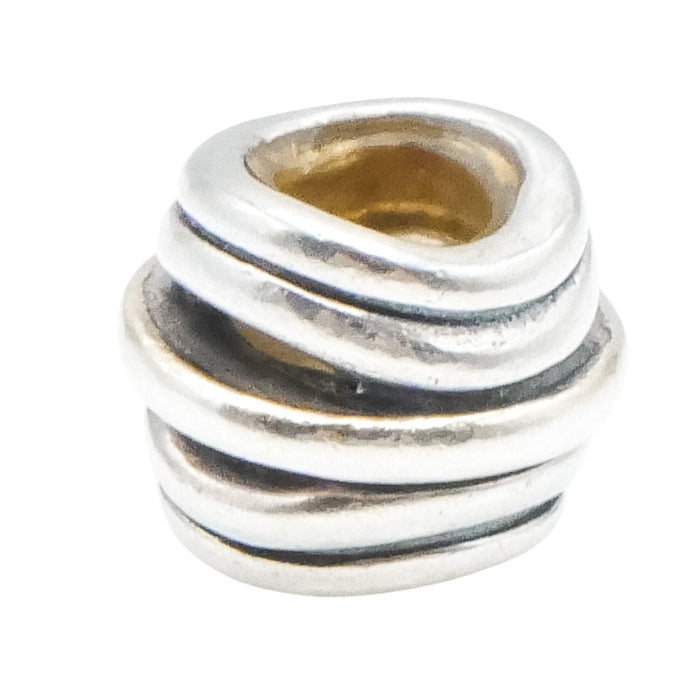Lovelinks by Aagaard Sterling Silver Ribbed Charm Bead
