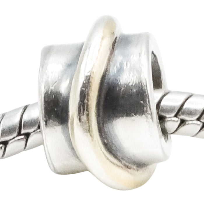 Lovelinks Sterling Silver Barrel Ring Charm with Silicone Core – Danish Design – .925 Silver