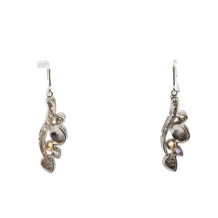 MarahLago Amara Larimar Multi Gemstone Dangle Earrings Peridot Citrine Amethyst