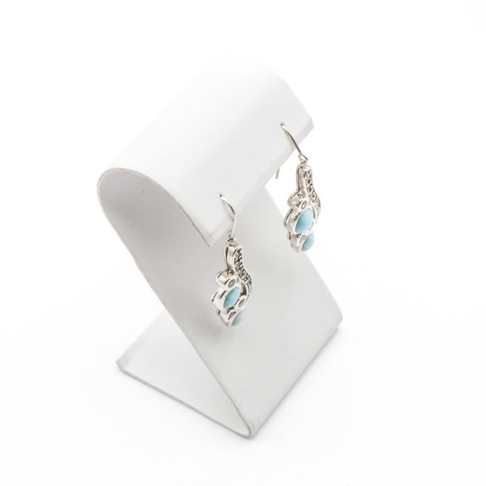 MarahLago Amara Larimar Multi Gemstone Dangle Earrings Peridot Citrine Amethyst