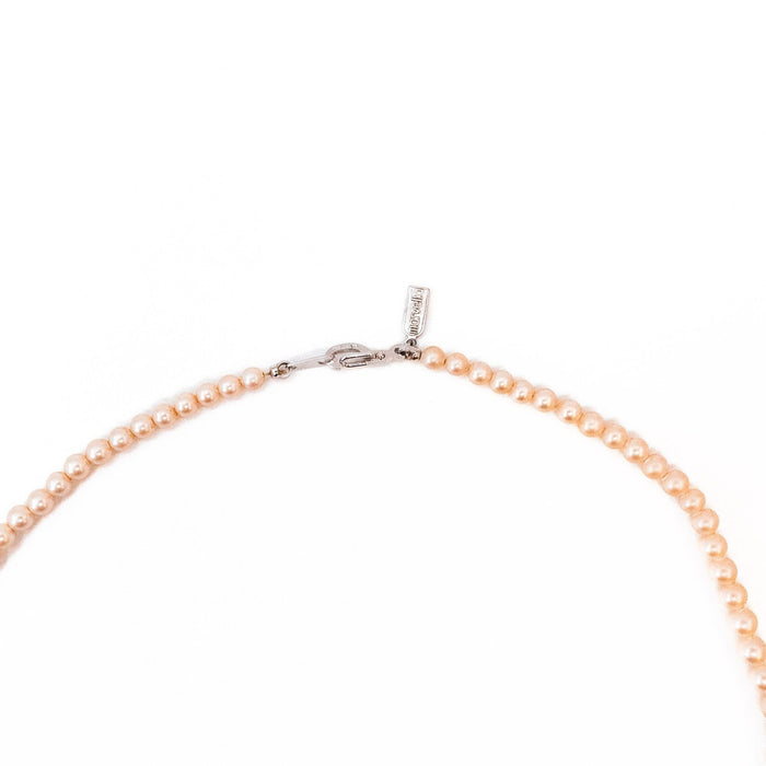 Marvella Pearl Necklace 17.5" White Graduated Simulated Pearls Vintage