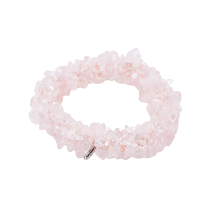 Mary Fisher Abataka Rose Quartz Nugget Woven Bracelet Pink Gemstone 7 Inches