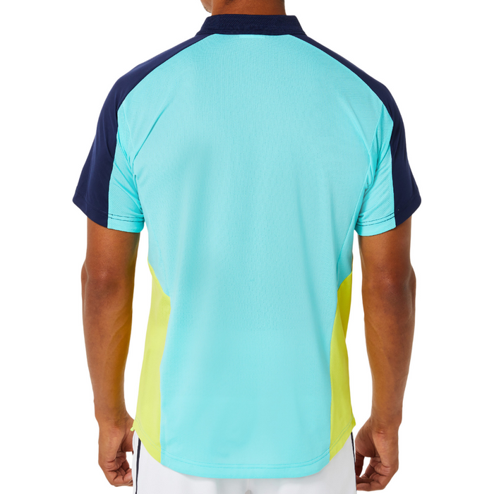 Asics Match Actibreeze Mens Tennis Polo - Brilliant White/Ice Mint