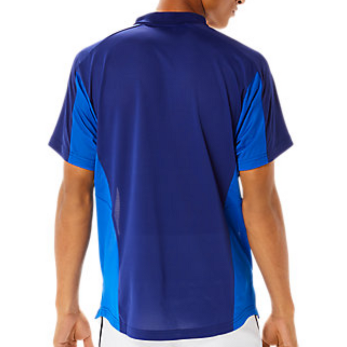 Asics Match ActiBreeze Mens Tennis Polo Shirt - Brilliant White/Dive Blue