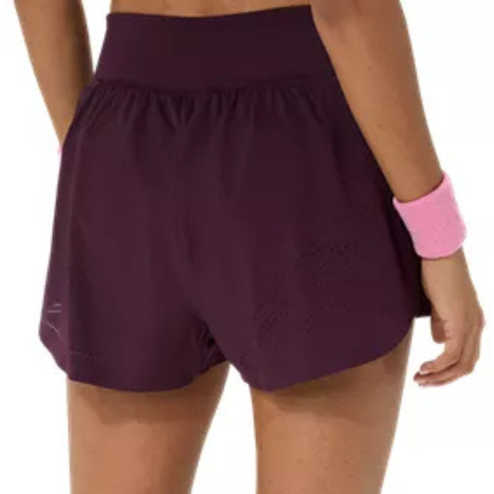 Asics Match Laser Cut Womens Tennis Short - Dark Aubergine