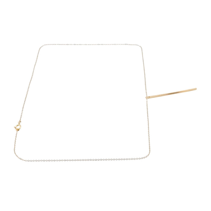 Minimalist Bar 14K 1/20 Gold Filled Lariat Necklace  20 Inches