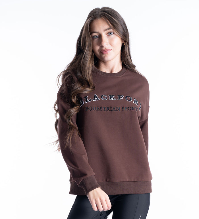 Women's Blackfort round crew neck sweatshirt sweater mocha brown