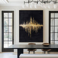 Molten Gilded City large abstract gold leaf wall art by Hues Art Lab
