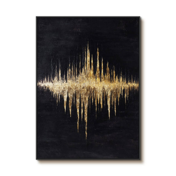 Molten Gilded City textured gold abstract artwork with urban shimmer